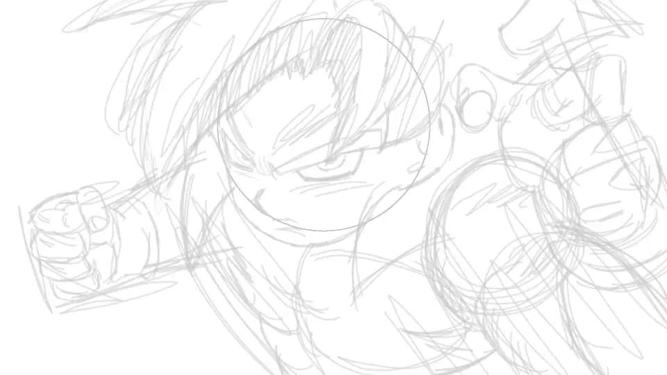 Sketch de Goku SSJ4